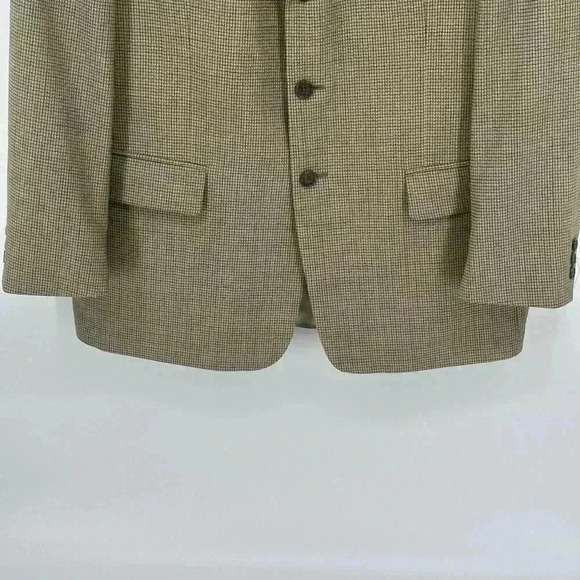 VTG Givenchy Monsieur Worsted Wool Suit Sport Jacket Blazer Houndstooth Sz 42R - Picture 3 of 16
